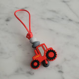 Tirette TRACTEUR pour fermeture éclair, zipette, accessoire sensoriel, bille de silicone