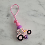 Tirette TRACTEUR pour fermeture éclair, zipette, accessoire sensoriel, bille de silicone