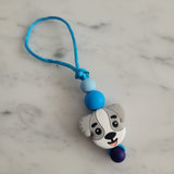 Tirette CHIEN pour fermeture éclair, zipette, boston terrier, accessoire sensoriel, bille de silicone