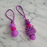 DUO de tirettes PETIT MONSTRE, brille dans le noir, pour fermeture éclair, Halloween