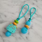 DUO de tirettes PETIT MONSTRE, brille dans le noir, pour fermeture éclair, Halloween