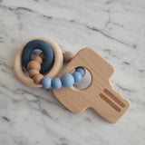 Jouet de dentition PORTE-CLÉS,  perles de silicone, poussée dentaire, cadeau shower, cadeau de naissance