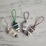 Tirette CAFÉ pour fermeture éclair, zipette, aide l'autonomie des petit