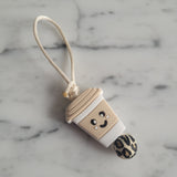 Tirette CAFÉ pour fermeture éclair, zipette, aide l'autonomie des petit