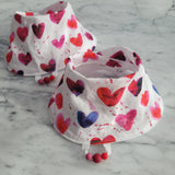 Bavoir PETITS COEURS, bavoir ajustable 3-24 mois