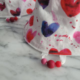 Bavoir PETITS COEURS, bavoir ajustable 3-24 mois