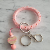 Porte-clés BRACELET DENTELLE, cœur personnalisé