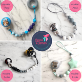 Attache-suce personnalisé, PORTRAIT ANIMAL DE COMPAGNIE, cadeau de shower