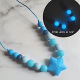 Collier pour enfant Étoile, brille dans le noir