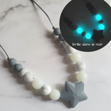 Collier pour enfant Étoile, brille dans le noir