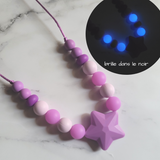 Collier pour enfant Étoile, brille dans le noir