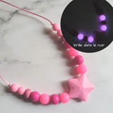 Collier pour enfant Étoile, brille dans le noir