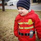 Tirette CAMION DE POMPIER pour fermeture éclair, zipette, accessoire sensoriel, bille de silicone