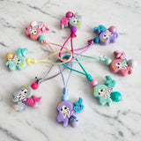 Tirette SIRÈNE pour fermeture éclair, zipette, aide l'autonomie des petit, accessoire sensoriel, bille de silicone