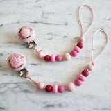 Attache-suce Couronne de feuilles, perles de silicone, cadeau de shower