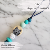 Identificateur CHAT, tirette à fermeture éclair, sac d'école, étui à crayons