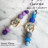 Identificateur CHEVREUIL, tirette à fermeture éclair, sac d'école, étui à crayons