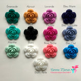 Collier pour enfant ROSALIE, fleur, collier perles de silicone