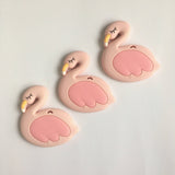 Jouet de dentition FLAMANT ROSE, jouet a mâchouiller, poussée dentaire, cadeau de shower