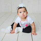 Collier pour enfant ROSALIE, fleur, collier perles de silicone