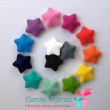 Collier pour enfant ÉTOILE, attache clip sécuritaire, perles de silicone, Cadeau d'anniversaire