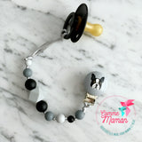 Attache-suce BOSTON TERRIER, modèle CHARLES, cadeau de shower