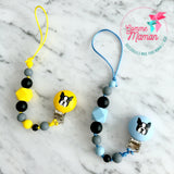 Attache-suce BOSTON TERRIER, modèle CHARLES, cadeau de shower
