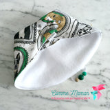 Bavoir FAMILLE DE CHIENS, vert, bavoir 3-24 mois, poussée dentaire, cadeau de shower