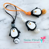 Tirette PINGOUIN pour fermeture éclair, zipette, aide l'autonomie des petits, accessoire sensoriel, bille de silicone