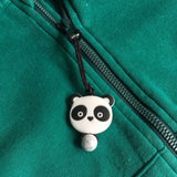 Tirette PANDA pour fermeture éclair, ours, zipette, aide l'autonomie des petits, accessoire sensoriel, bille de silicone