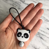 Tirette PANDA pour fermeture éclair, ours, zipette, aide l'autonomie des petits, accessoire sensoriel, bille de silicone