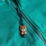 Tirette OURS pour fermeture éclair, ours, zipette, aide l'autonomie des petits, accessoire sensoriel, bille de silicone