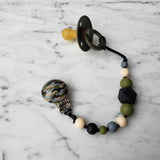 Attache-suce JAMES, camouflage, motif armée, militaire, attache sucette, attache tétine, accessoire pour bébé, cadeau de shower