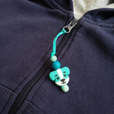 Tirette CHIEN pour fermeture éclair, zipette, boston terrier, accessoire sensoriel, bille de silicone