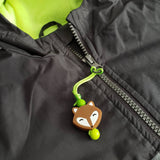 Tirette RENARD pour fermeture éclair, zipette, accessoire sensoriel, bille de silicone