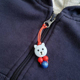 Tirette OURS pour fermeture éclair, ours, zipette, aide l'autonomie des petits, accessoire sensoriel, bille de silicone