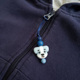 Tirette CHIEN pour fermeture éclair, zipette, boston terrier, accessoire sensoriel, bille de silicone