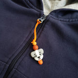 Tirette CHIEN pour fermeture éclair, zipette, boston terrier, accessoire sensoriel, bille de silicone