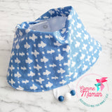 Bavoir PARESSEUX, bleu, rose, toucan, serpent, bavoir 3-24 mois, 3 ajustements possible, cadeau de shower, accessoires de dentition