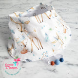 Bavoir FAON et RENARD, étoiles, gris, bavoir 3-24 mois, 3 ajustements possible, cadeau de shower, accessoires de dentition