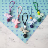 Tirette DINOSAURE pour fermeture éclair, zipette, T-rex, accessoire sensoriel, bille de silicone