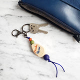 Porte-clés personnalisée, peint à la main, cette maman appartient à, cadeau maman, fête des mères