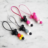 Tirette SOURIS pour fermeture éclair, ours, zipette, aide l'autonomie des petits, accessoire sensoriel, bille de silicone