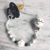 Attache-suce DAISY, Attache-suce personnalisée, petite fleur, cadeau de shower