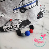 Bavoir POLICE, bavette 3-24 mois, 3 ajustements possible, cadeau de shower, accessoires de dentition