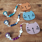 Attache-suce CHAT, je t'aime gros comme chat, modèle EVA, cadeau de shower