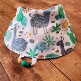 Bavoir LAMA et CACTUS, bavoir ajustable 3-24mois, poussée dentaire, cadeau de shower, cadeau de naissance