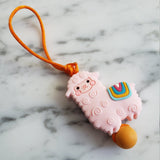 Tirette LAMA, ALPAGA pour fermeture éclair, mix and match, zipette, accessoire sensoriel, aide l'autonomie des petits, bille de silicone