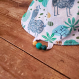 Bavoir LAMA et CACTUS, bavoir ajustable 3-24mois, poussée dentaire, cadeau de shower, cadeau de naissance