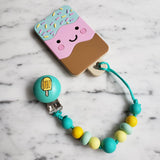 attache-suce CRÈME GLACÉE, peint à la main, cadeau de shower